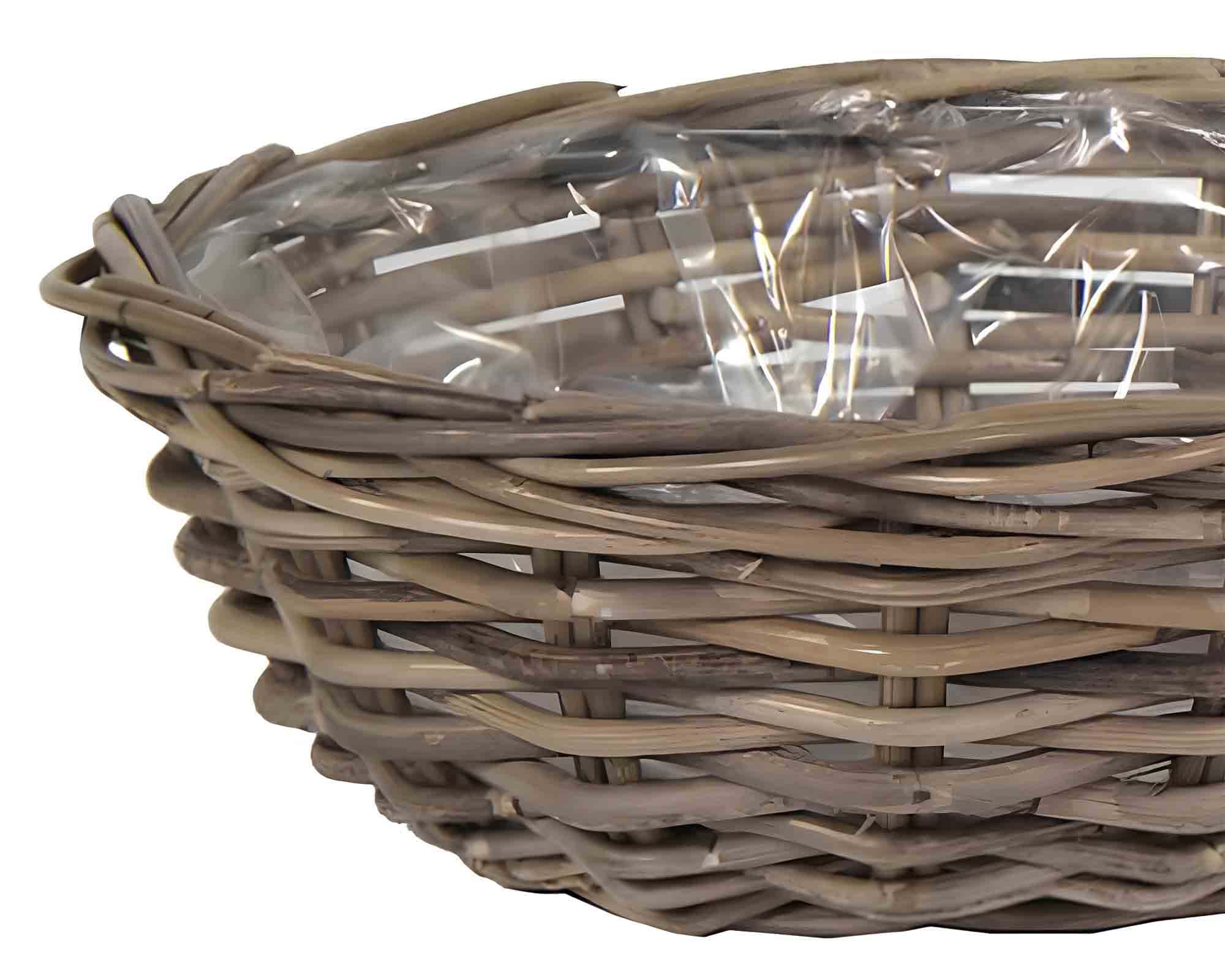 Cesta Ovale Naturale e Semplice D27x11cm in Rattan - immagine 2