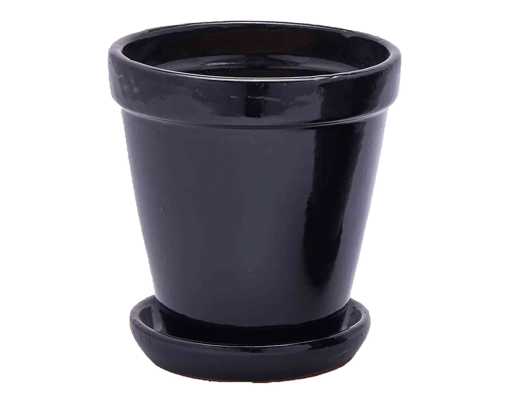 Cachepot SVA con Sottovaso Assortito Blu D16x17cm in Ceramica