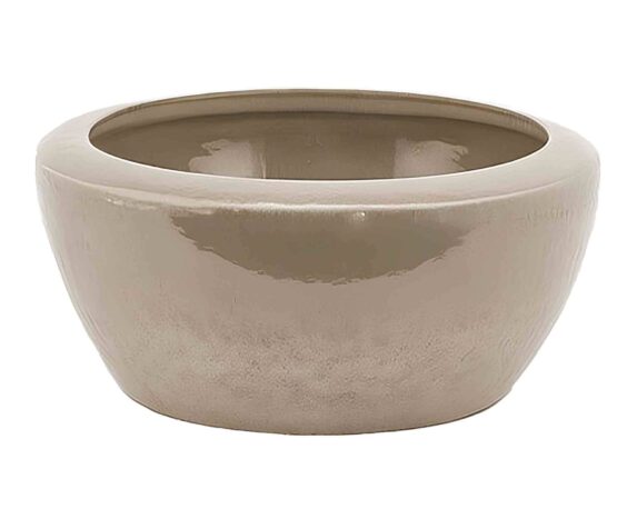 Cachepot Ciotola Elegante e Decorativo Avorio D33x15cm in Ceramica