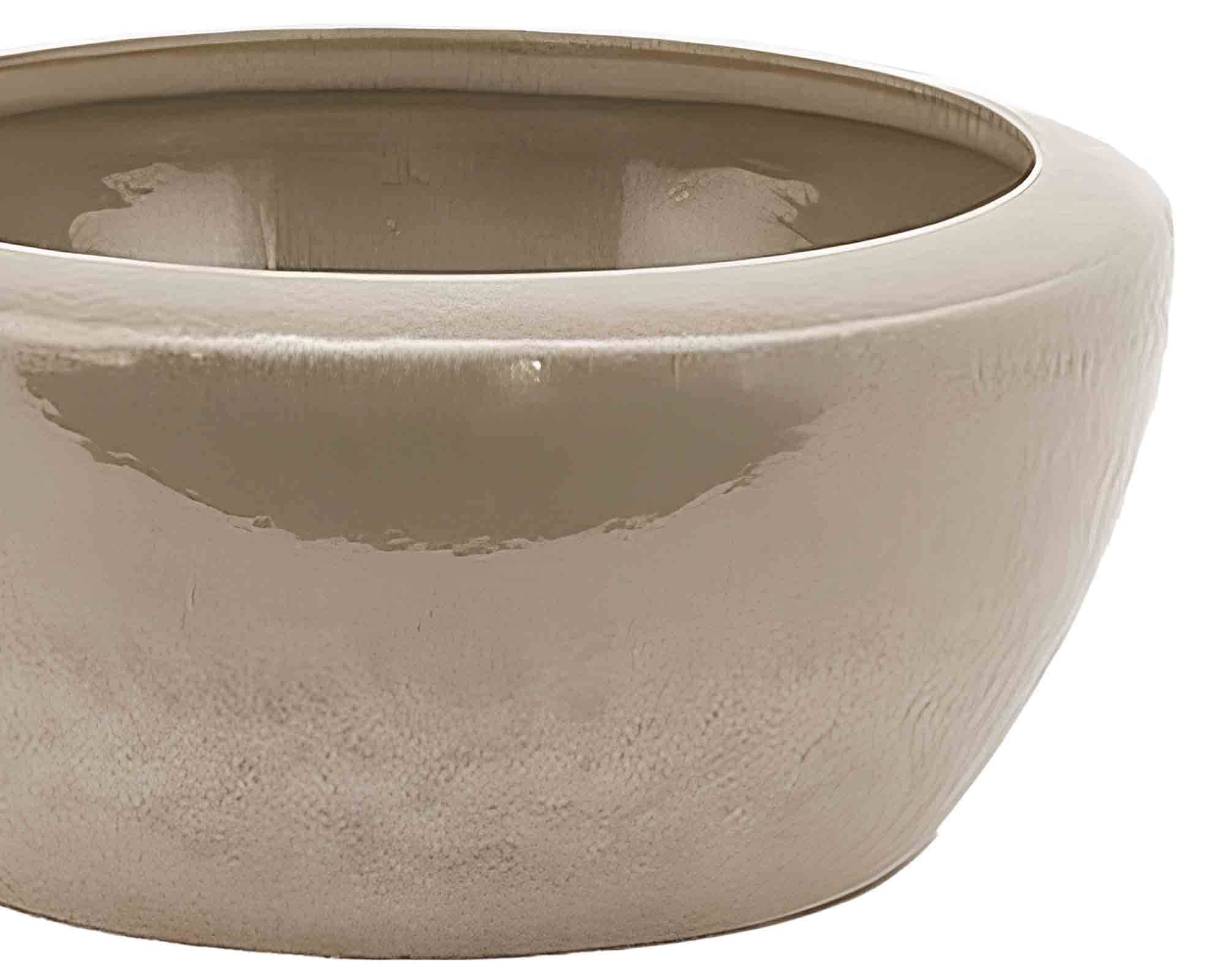 Cachepot Ciotola Elegante e Decorativo Avorio D42x18cm in Ceramica - immagine 2