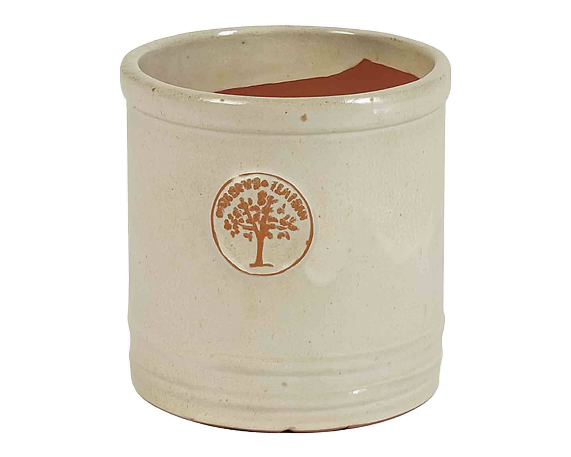 Cachepot Cilindro Elegante e Decorativo Bianco D38x38cm in Ceramica