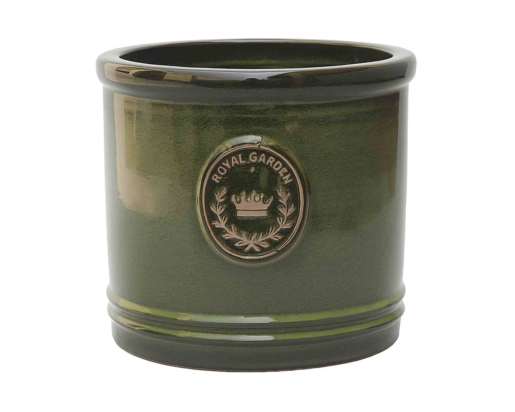 Cachepot Cilindro Elegante e Decorativo Oliva D26x25cm in Ceramica