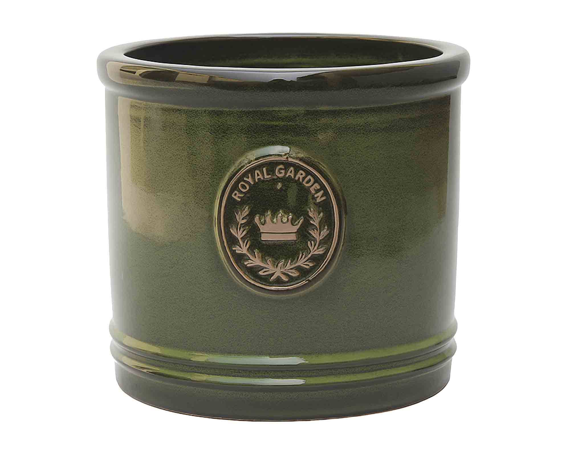 Cachepot Cilindro Elegante e Decorativo Oliva D33x31cm in Ceramica