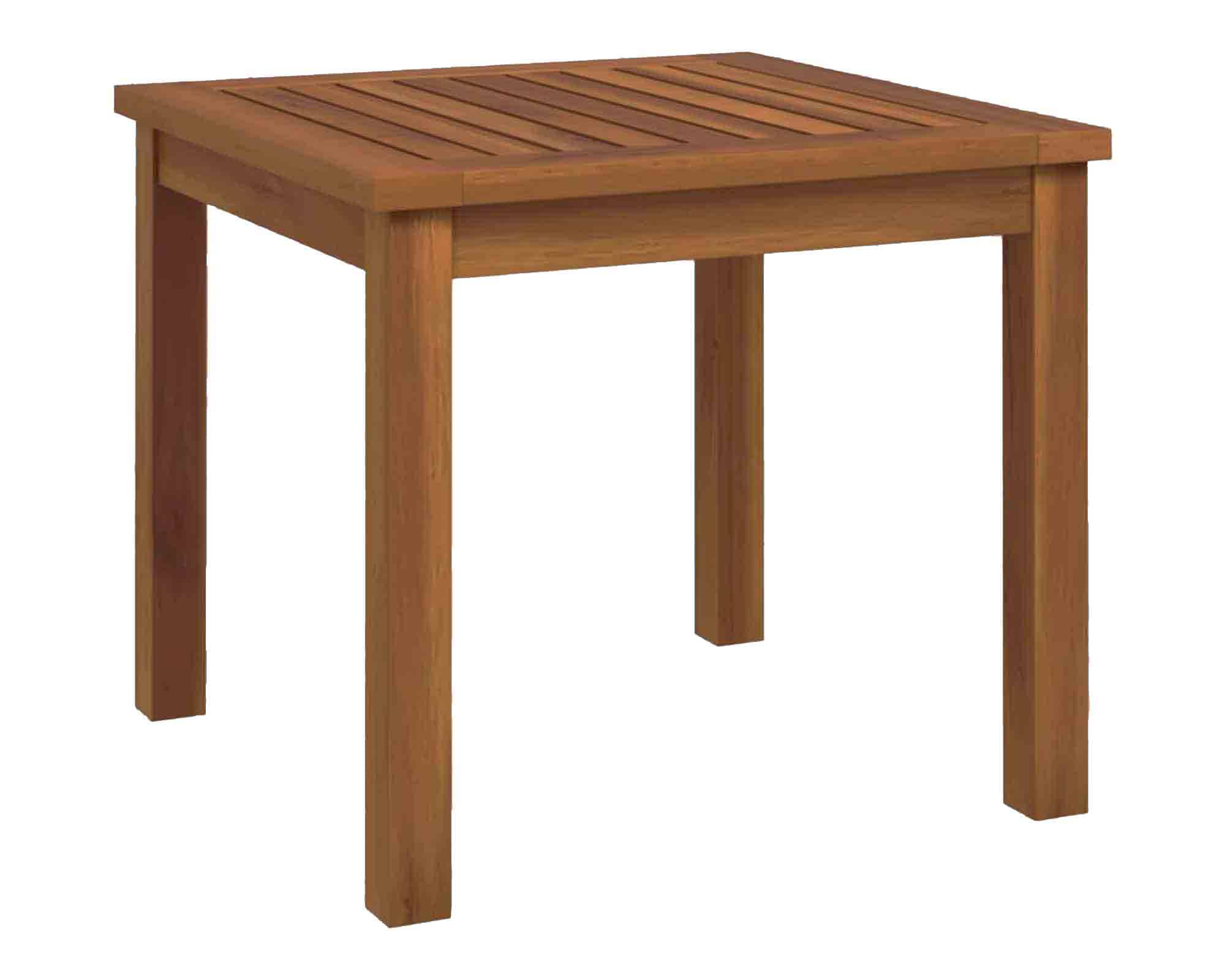 Set Pranzo Tavolino 50x50x40cm + 2 Poltrone Giarre in Legno di Accacia e Wicker - immagine 3