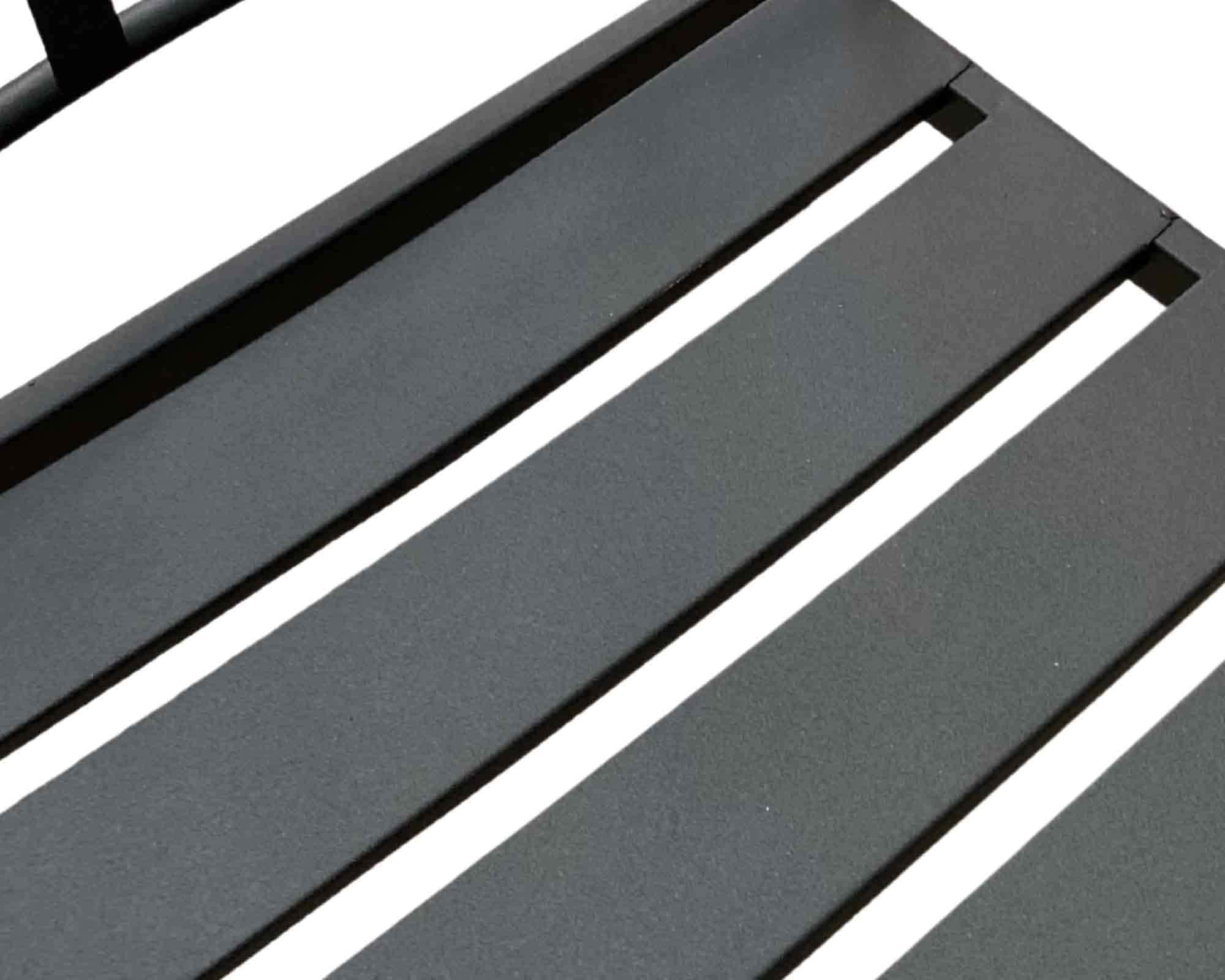 Set Pranzo Tavolo Bianco 100x200 + 4 Poltrone Santorini Nero in Ferro e Ceramica - immagine 5