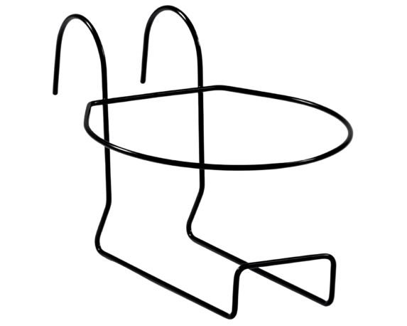 Supporto per Piante Rotondo Nero D25x25cm in Ferro