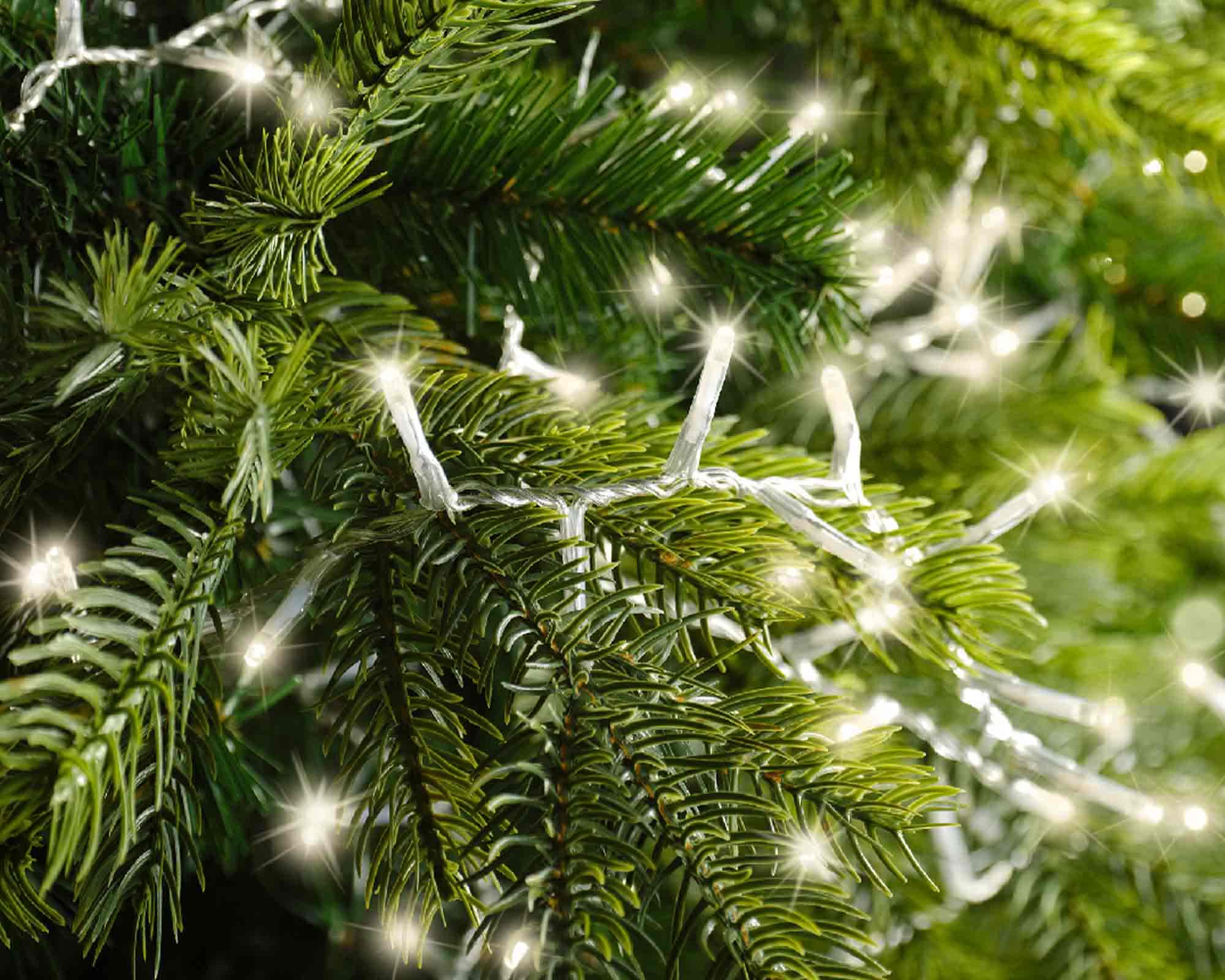 Catena Luci 500 LED per Interno ed Esterno Cavo Trasparente e Bianco Luce Calda 1100cm - immagine 3