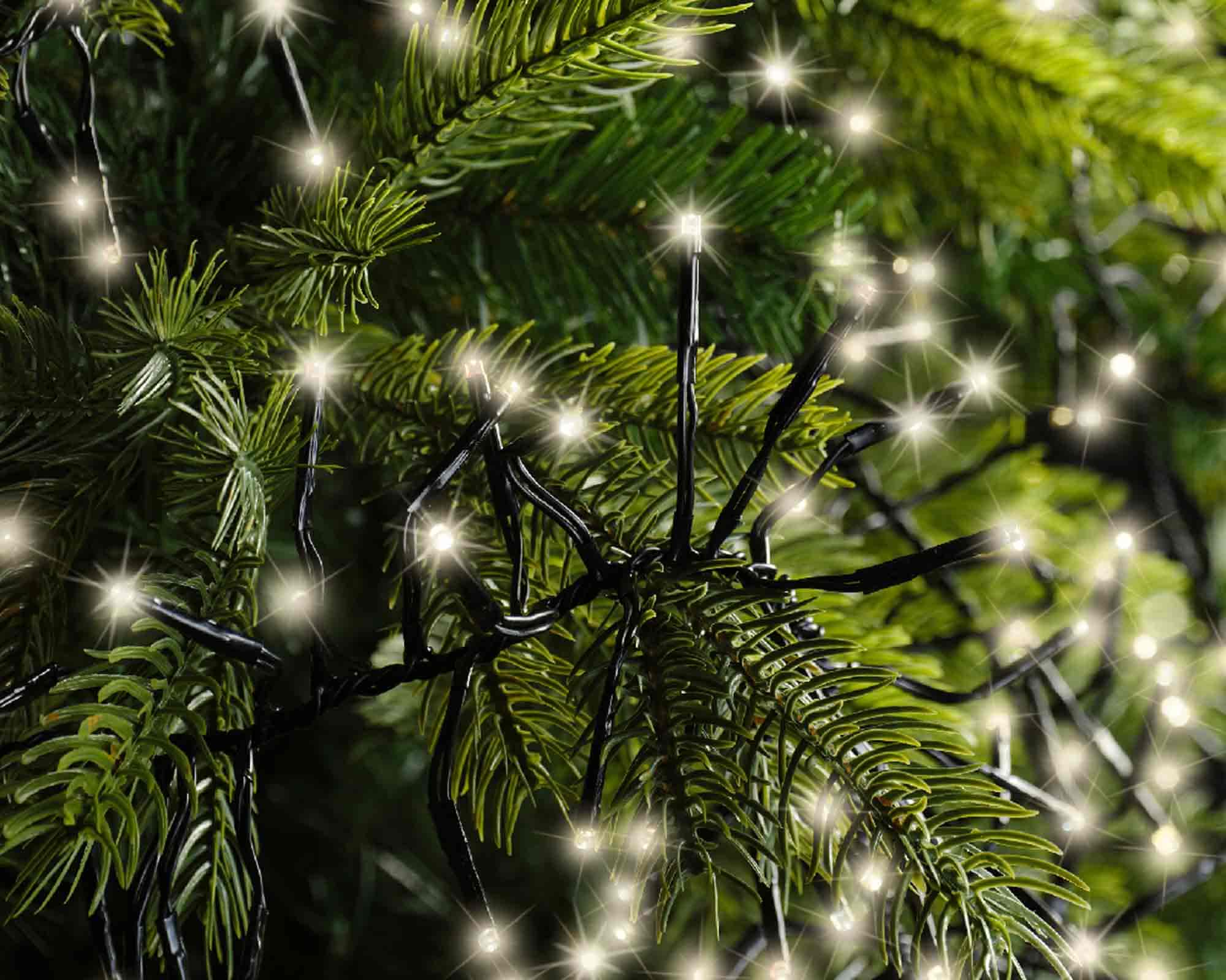 Catena Luci 2040 LED per Interno ed Esterno Cavo Nero e Bianco 1900cm in PVC - immagine 3