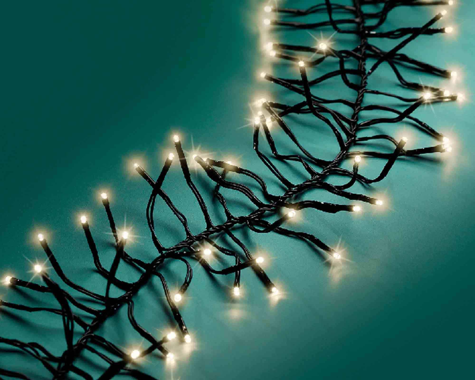 Catena Luci 2040 LED per Interno ed Esterno Cavo Nero e Bianco 1900cm in PVC - immagine 6