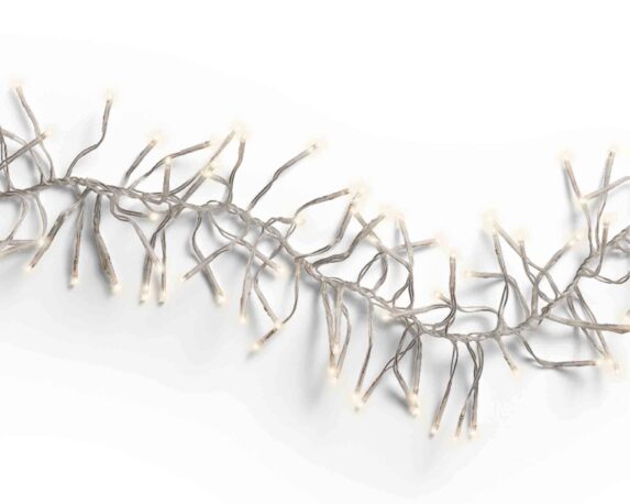 Catena Luci 1512 LED per Interno ed Esterno Cavo Trasparente e Bianco 1400cm in PVC