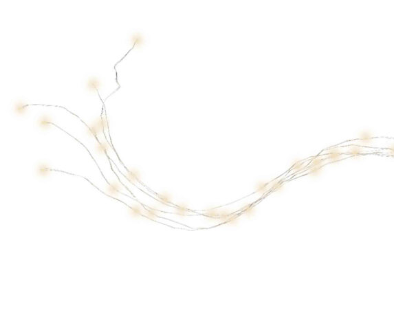 Catena Luci 320 Microled Cavo Bianco Luce Calda 100cm