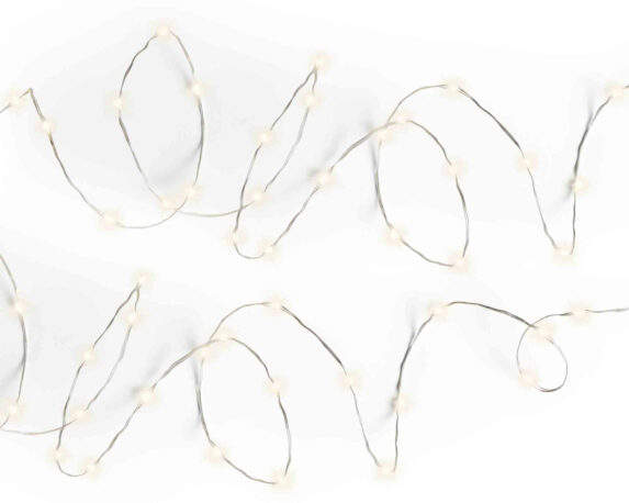 Catena Spirale Microled 240 Luci Cavo Bianco Luce Calda 1200cm in PVC