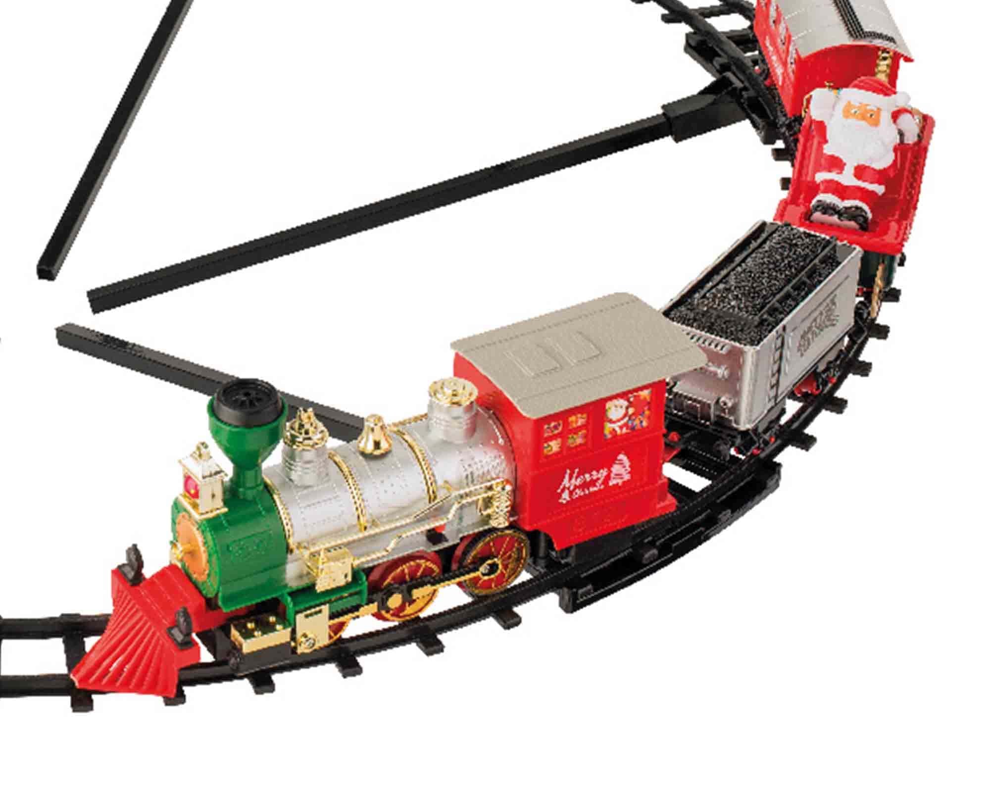 Trenino con Pista per Albero Led Multicolore in Resina - immagine 2