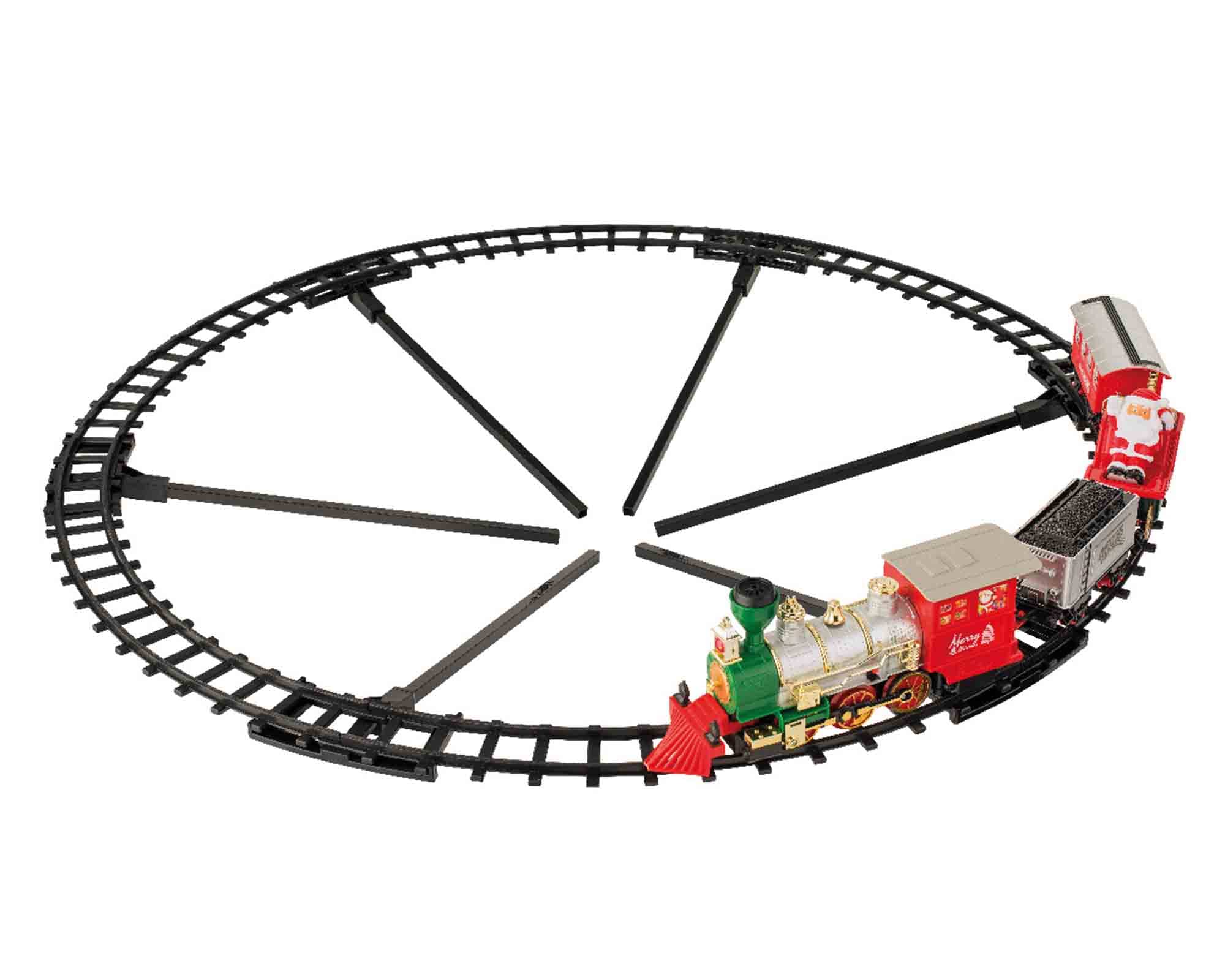 Trenino con Pista per Albero Led Multicolore in Resina