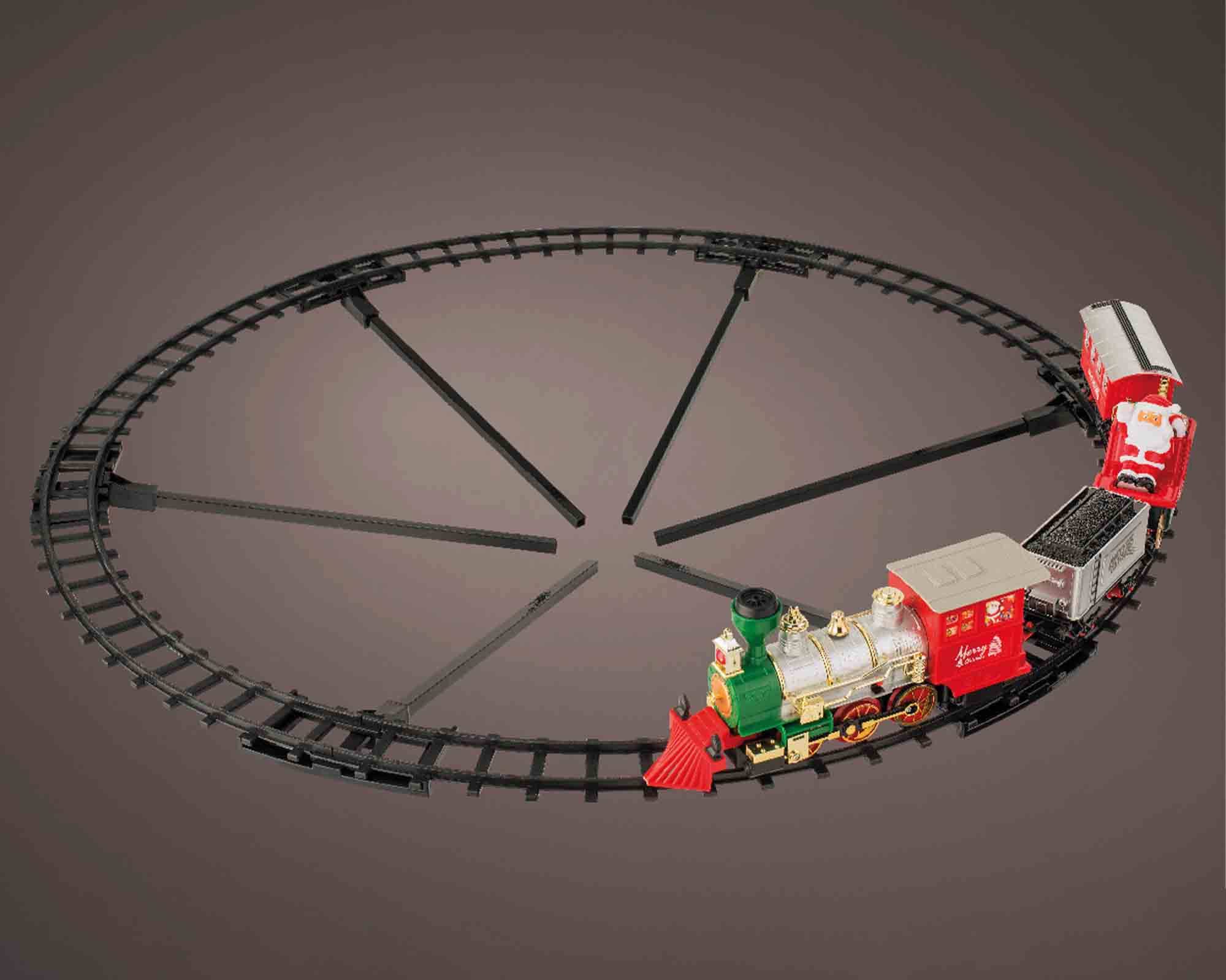 Trenino con Pista per Albero Led Multicolore in Resina - immagine 3