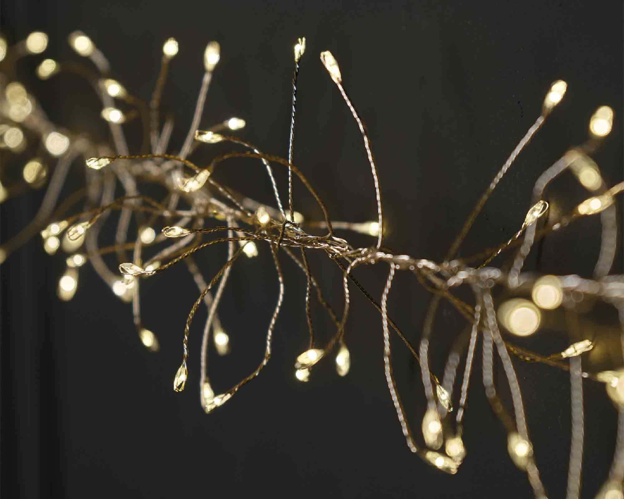 Catena Microled 960 Luci Cavo Argento e Bianco 600cm in PVC - immagine 3