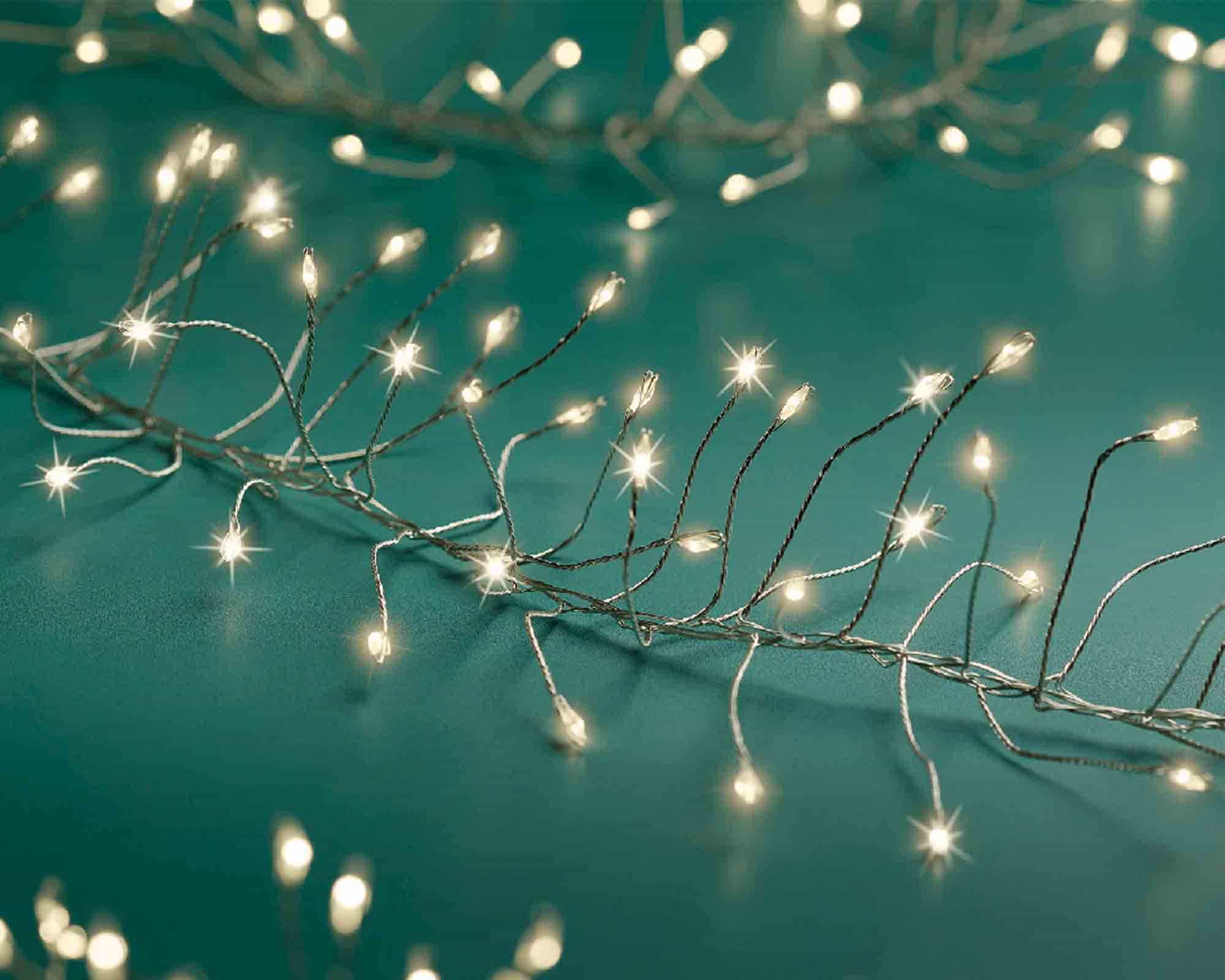 Catena Microled 960 Luci Cavo Argento e Bianco 600cm in PVC - immagine 4