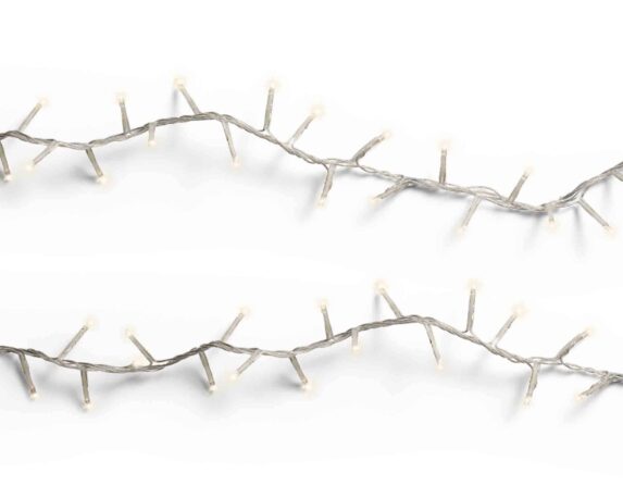 Catena Luci 1500 LED per Interno ed Esterno Cavo Trasparente e Bianco 3400cm in PVC