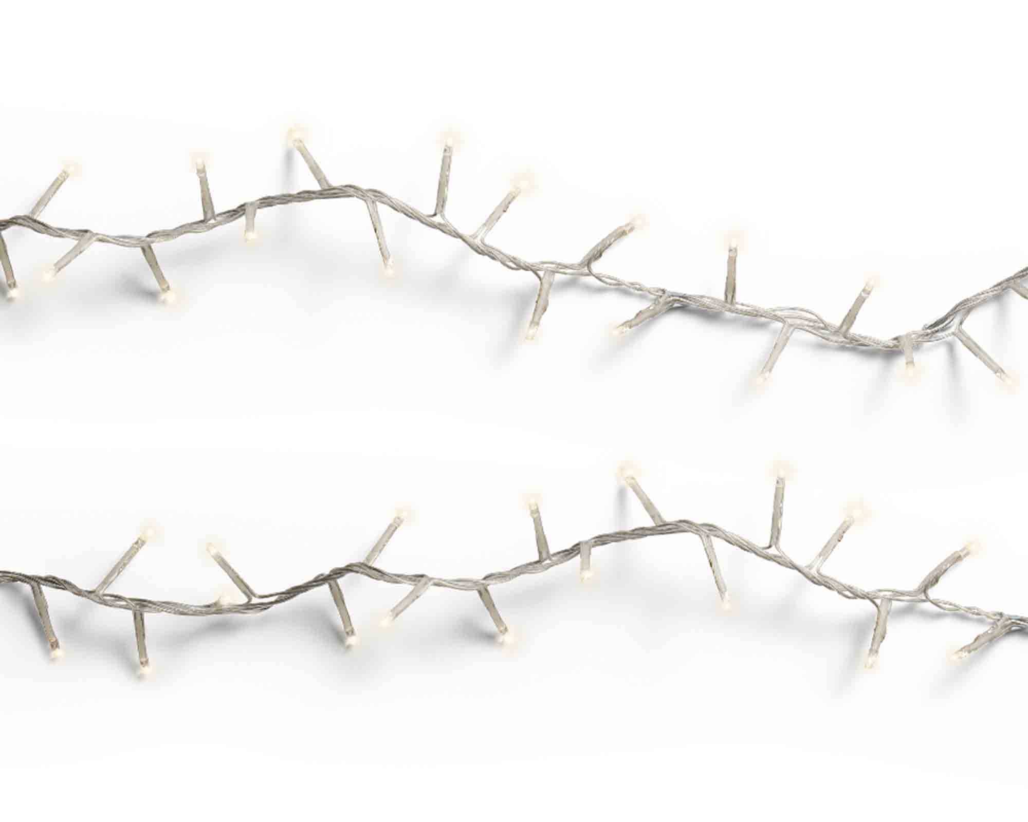 Catena Luci 1500 LED per Interno ed Esterno Cavo Trasparente e Bianco 3400cm in PVC