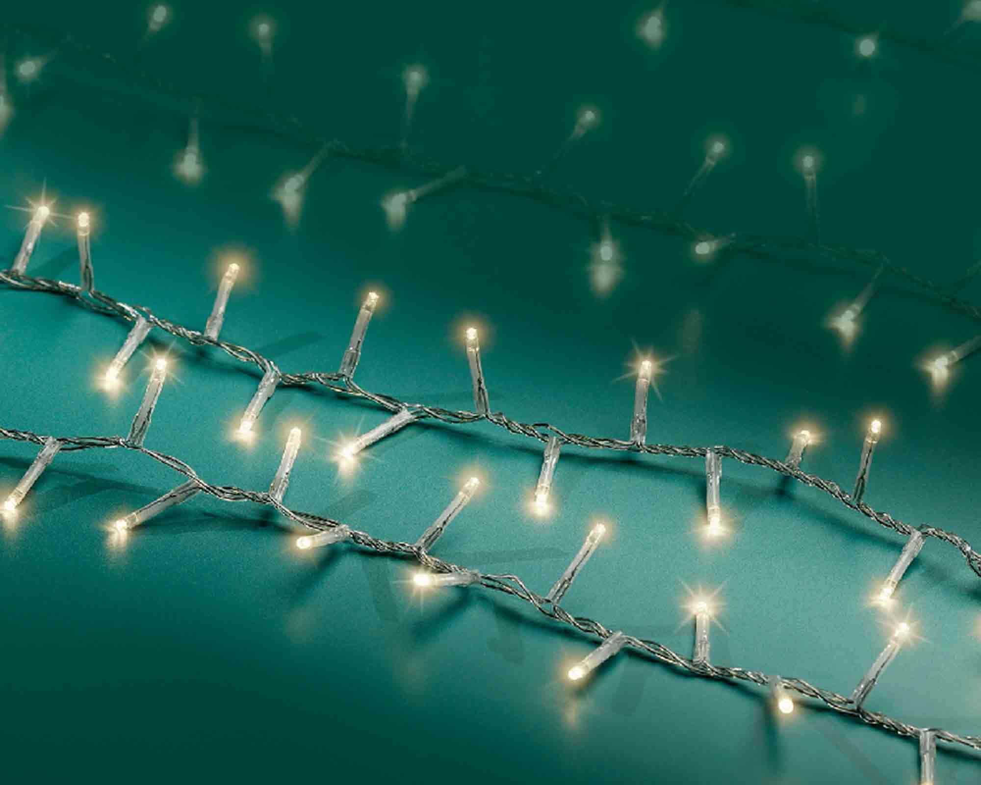 Catena Luci 1500 LED per Interno ed Esterno Cavo Trasparente e Bianco 3400cm in PVC - immagine 5