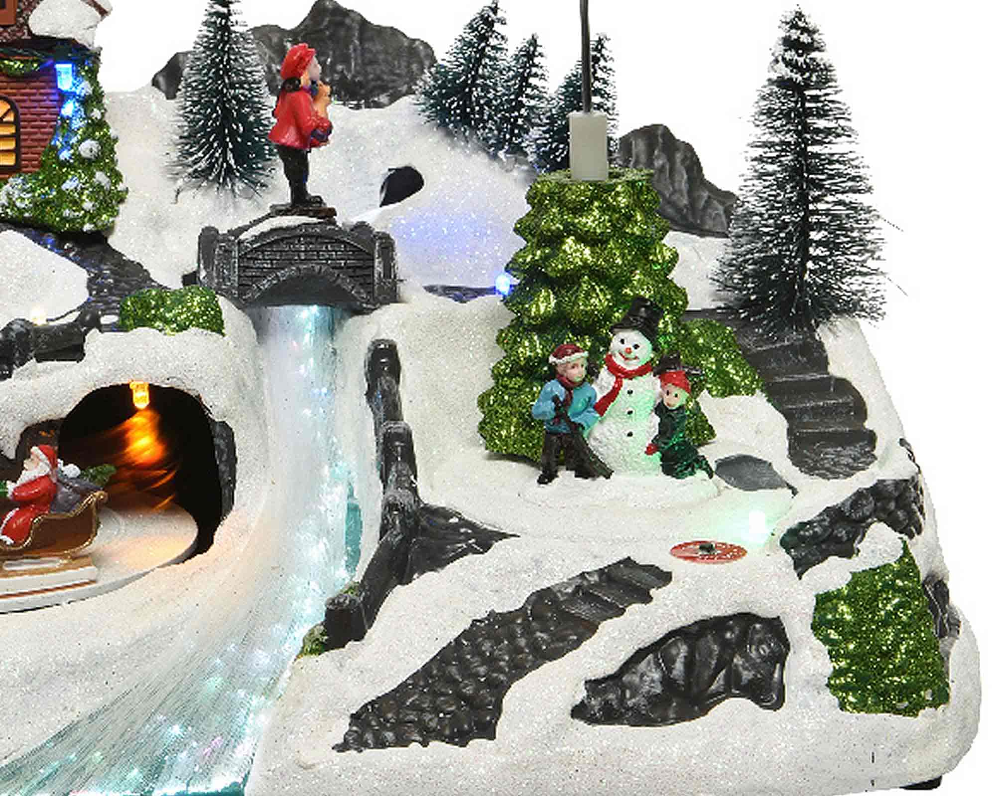 Villaggio Nordico in Movimento con Casa sul Fiume e Led in Resina - immagine 6