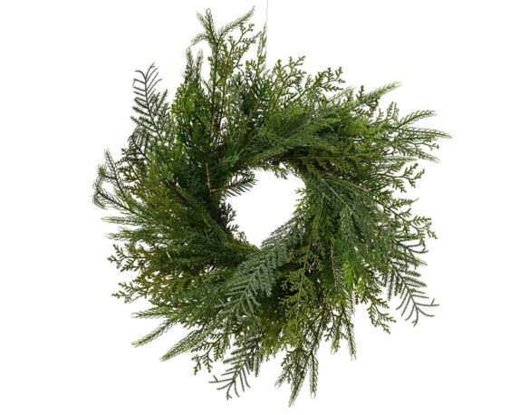 Decorazione Ghirlanda Classico Verde D40x9cm in PVC