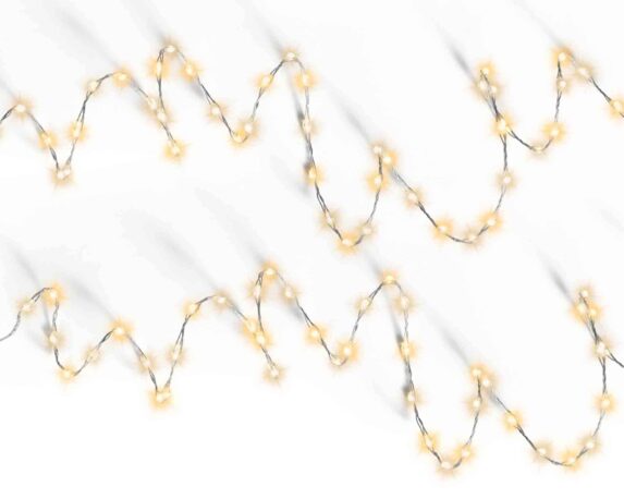 Catena Luci 567 Microled Cavo Oro e Bianco Luce Calda 900cm