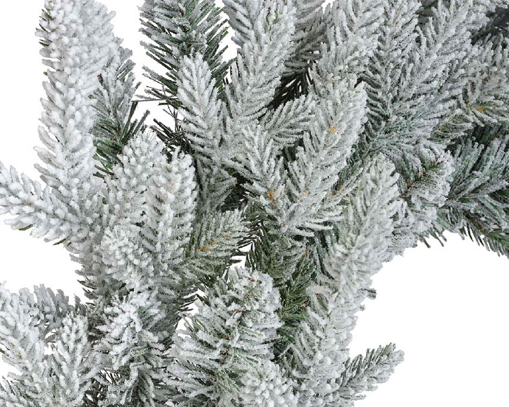 Decorazione Ghirlanda Innevata D50x10cm in PVC - immagine 2