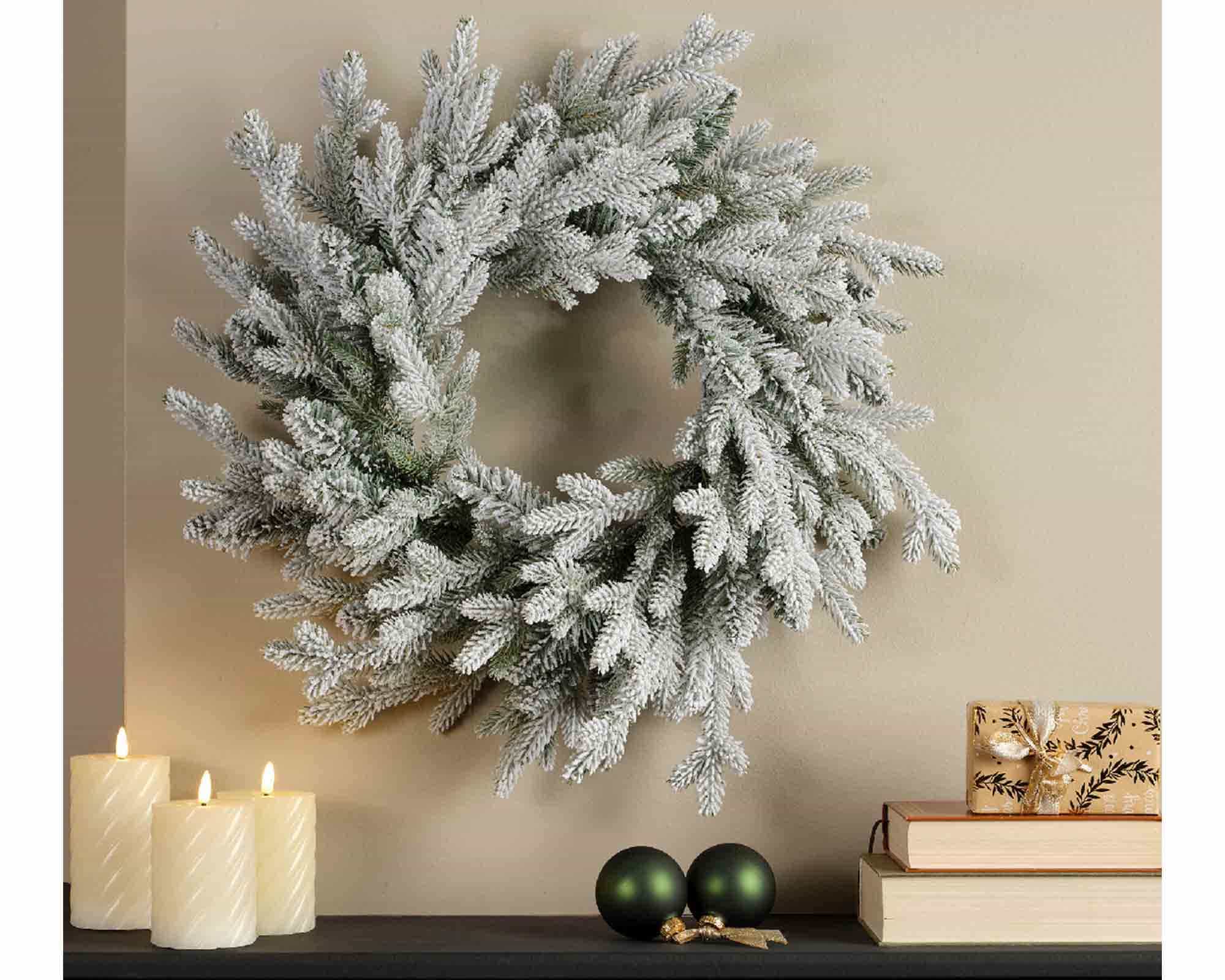 Decorazione Ghirlanda Innevata D50x10cm in PVC - immagine 3