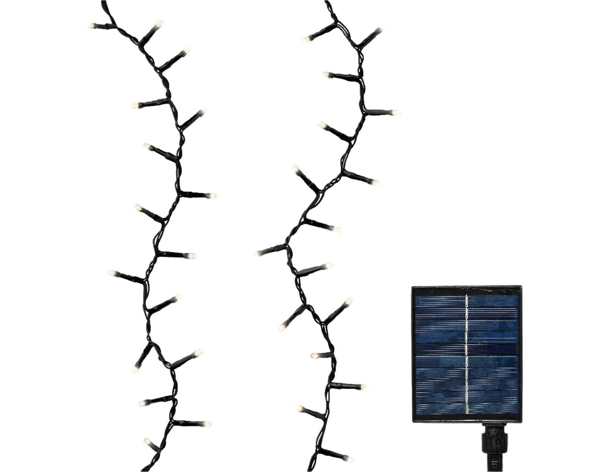 Catena Luci Solari 750 LED per Esterno Caldo e Bianco 1600cm in PVC