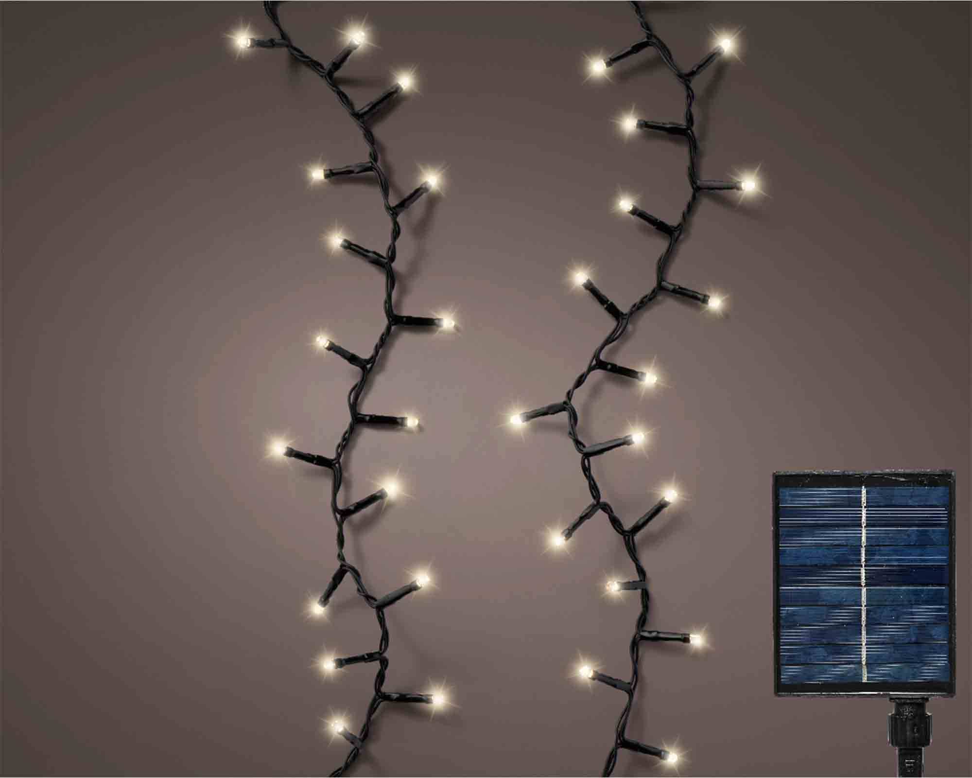 Catena Luci Solari 750 LED per Esterno Caldo e Bianco 1600cm in PVC - immagine 3