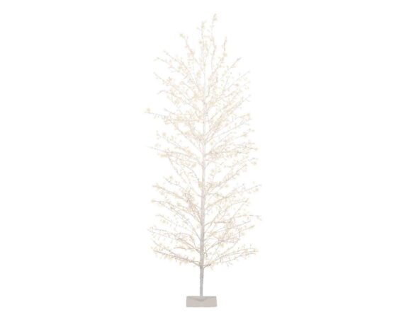 Albero di Natale Bianco con Micro Led e 1755 Rami D70x180cm in PVC