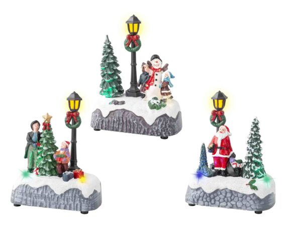 Decorazione Albero di Natale Assortito Multicolore 5x10x12cm in Resina