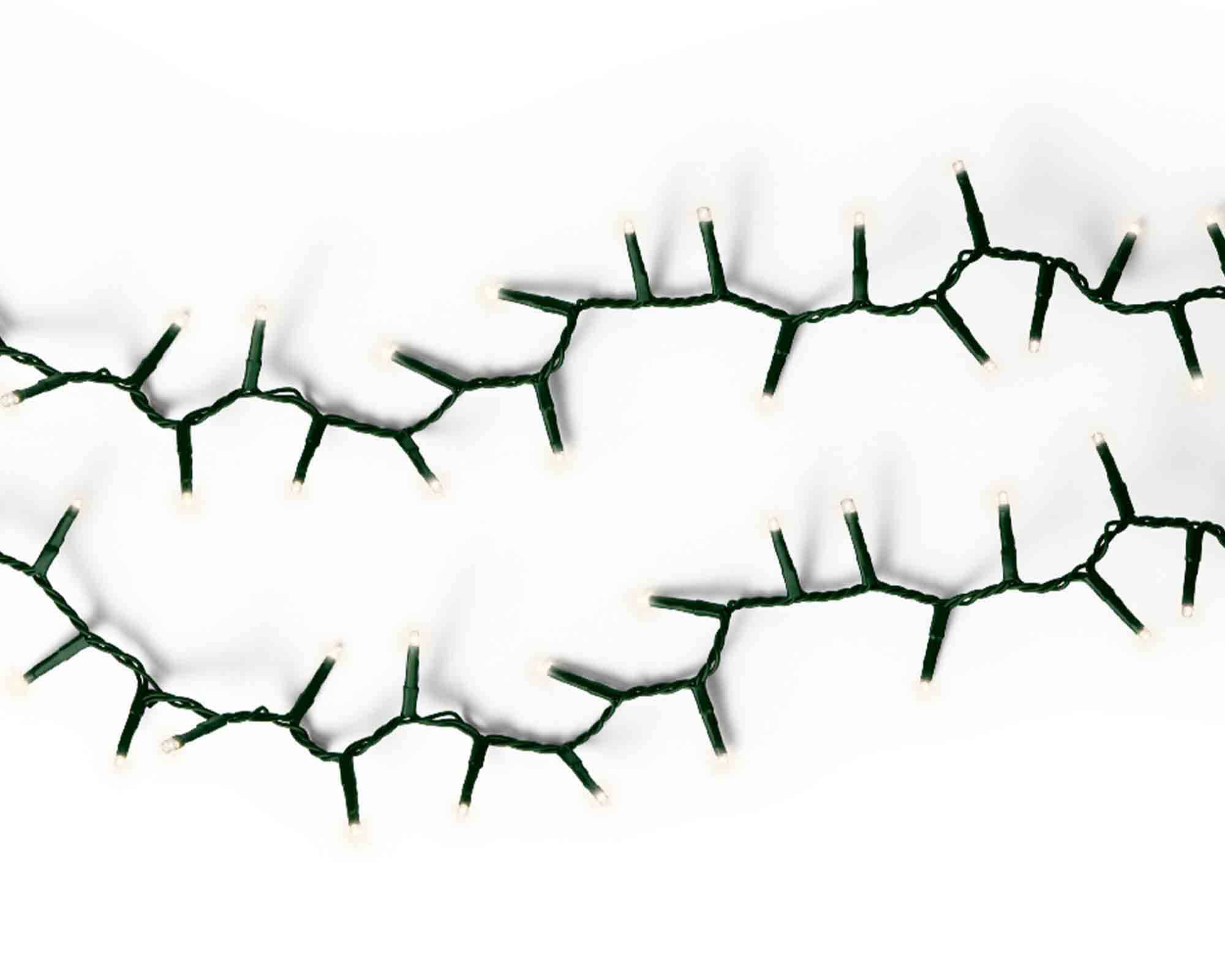 Catena Luci 3000 LED per Interno ed Esterno Cavo Verde e Bianco 6000cm in PVC