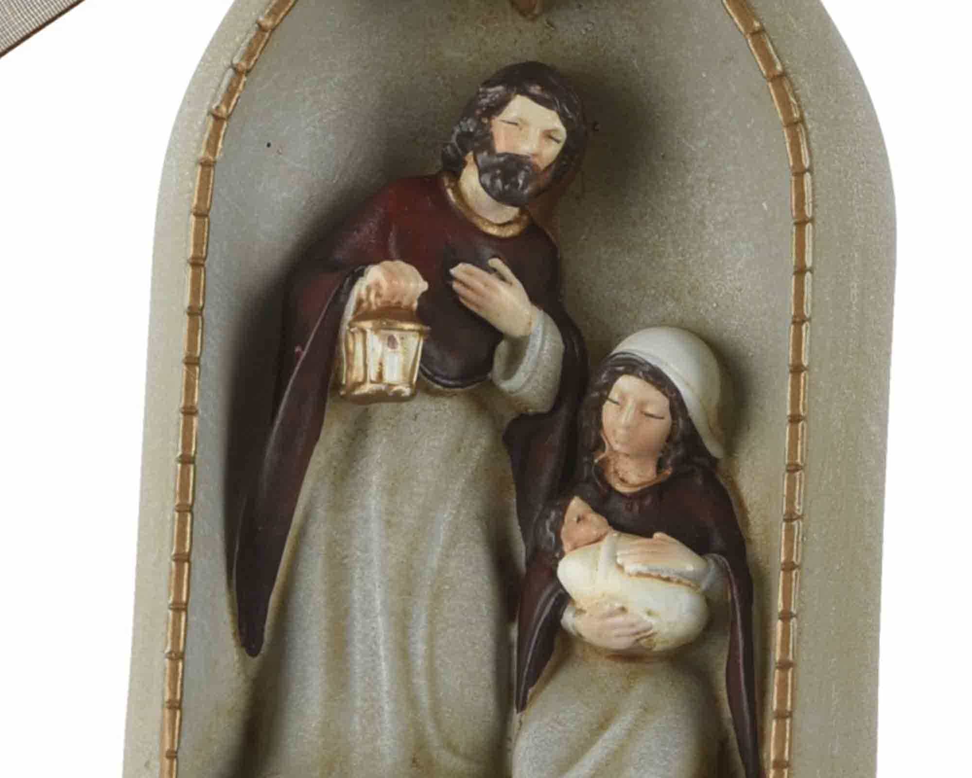 Pendente con Natività Dorato Assortiti 3,5x10x10cm in Resina - immagine 2