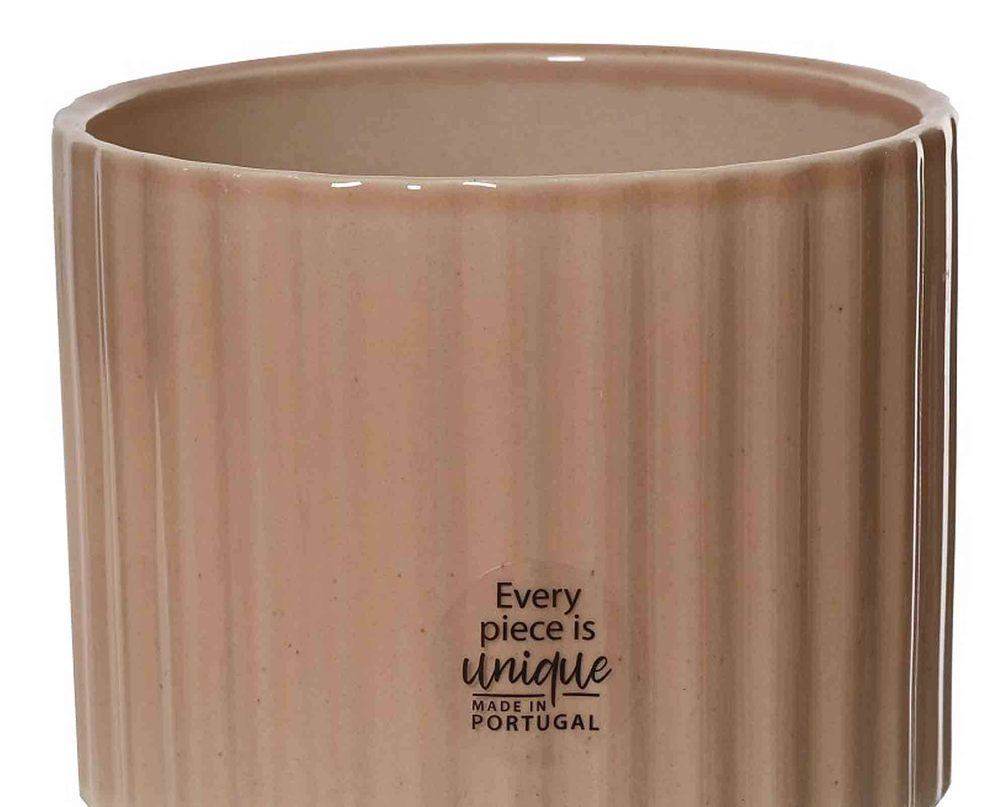 Cachepot Rigato Semplice e Pratico Assortiti D13x13cm in Ceramica - immagine 2