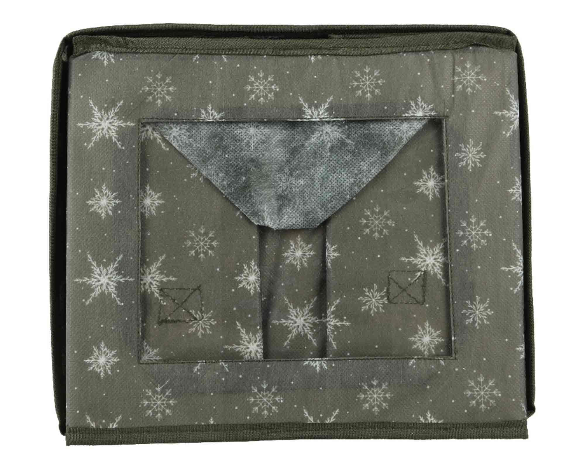 Contenitore Portapalline Verde e Bianco 33,5x33,5x20,5cm in Poliestere - immagine 3