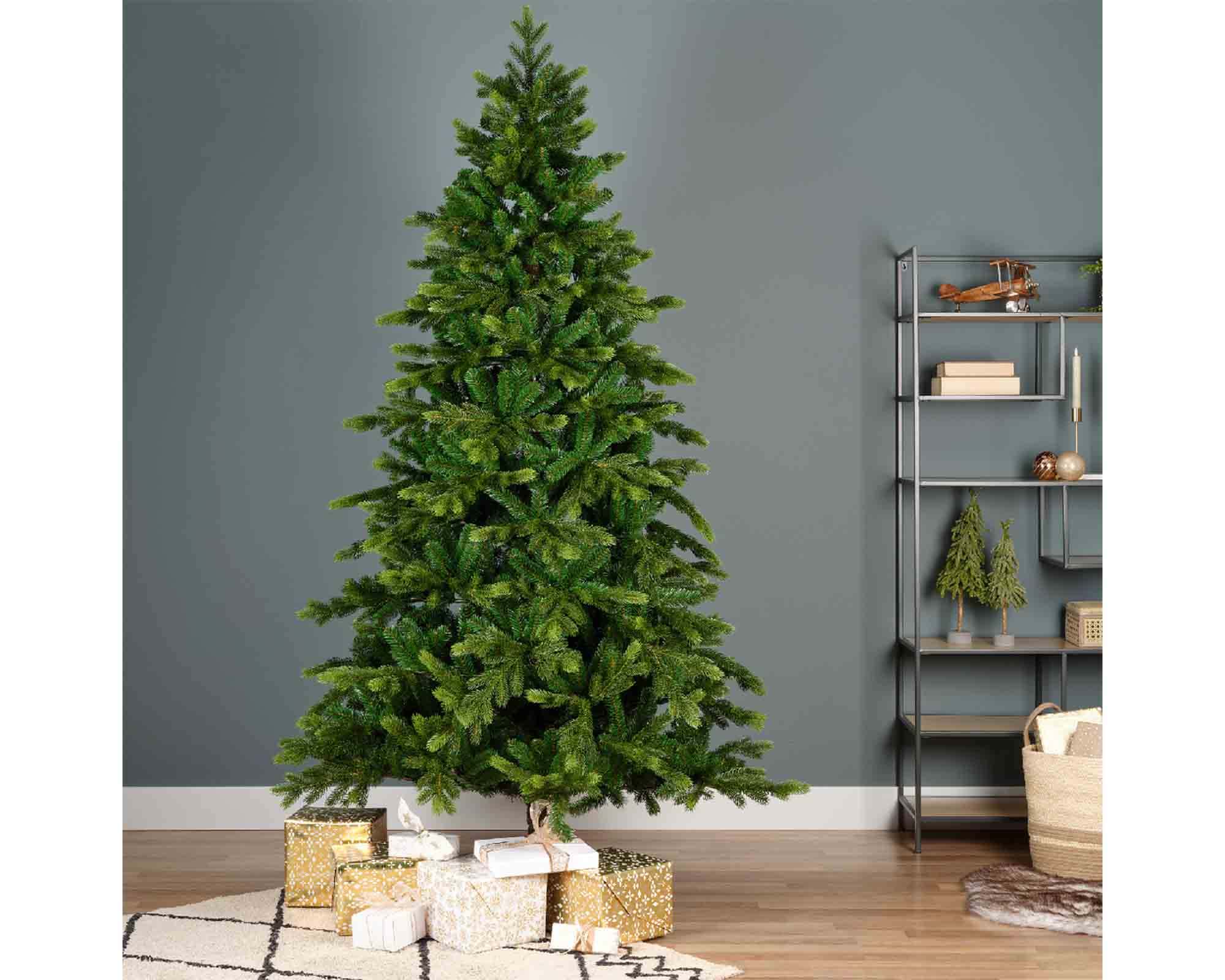 Albero di Natale Abete Galloway Spruce Verde Sintetico D150x240h in PE e PVC - immagine 6