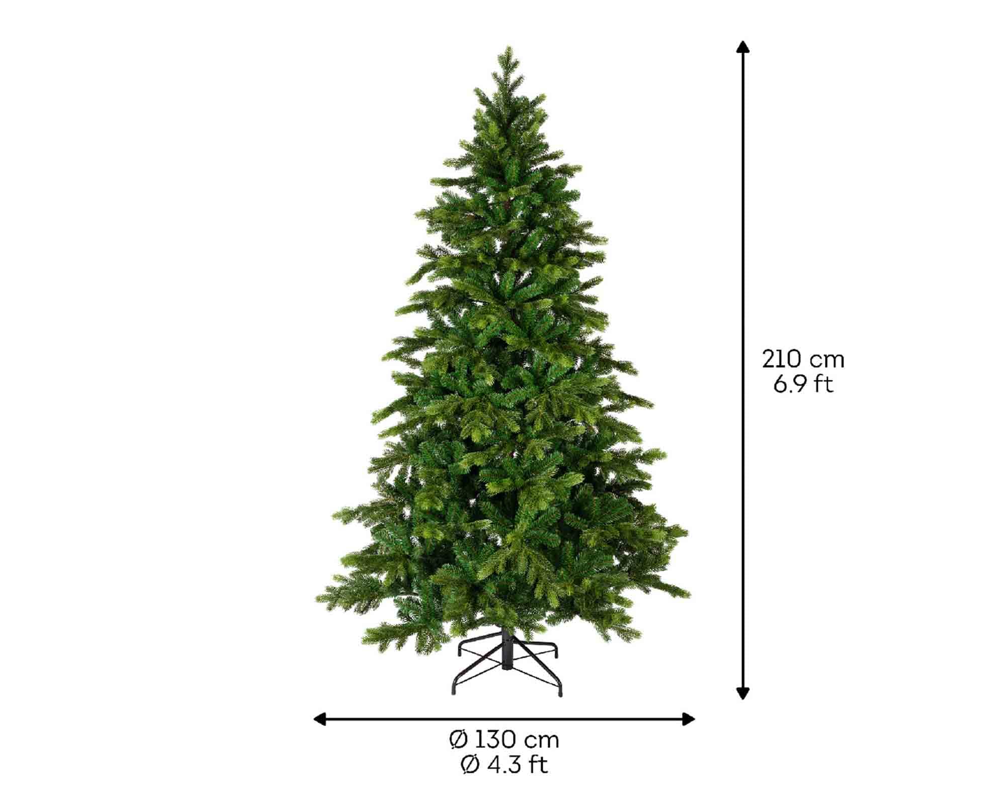 Albero di Natale Abete Galloway Spruce Verde Sintetico D150x240h in PE e PVC - immagine 4