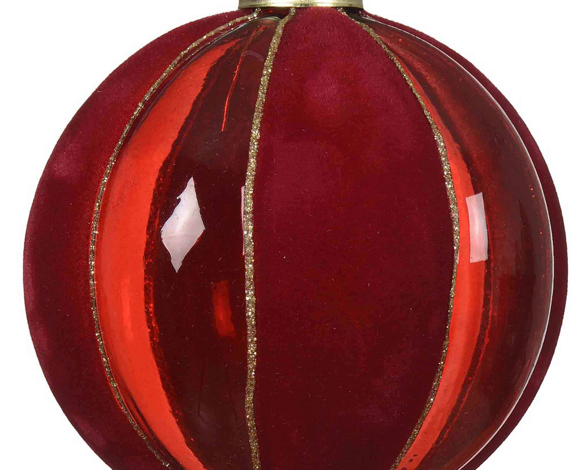 Sfera di Natale Rosso Assortito D8cm in Vetro - immagine 2
