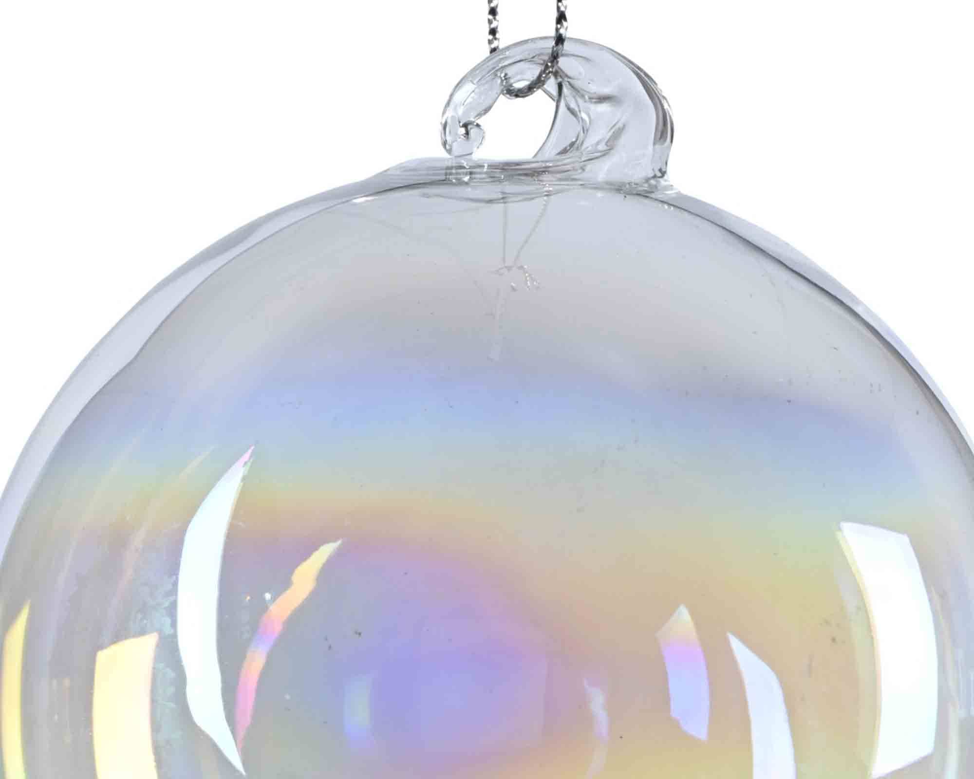 Sfera Iridescente Iris Trasparente D12cm in Vetro - immagine 2