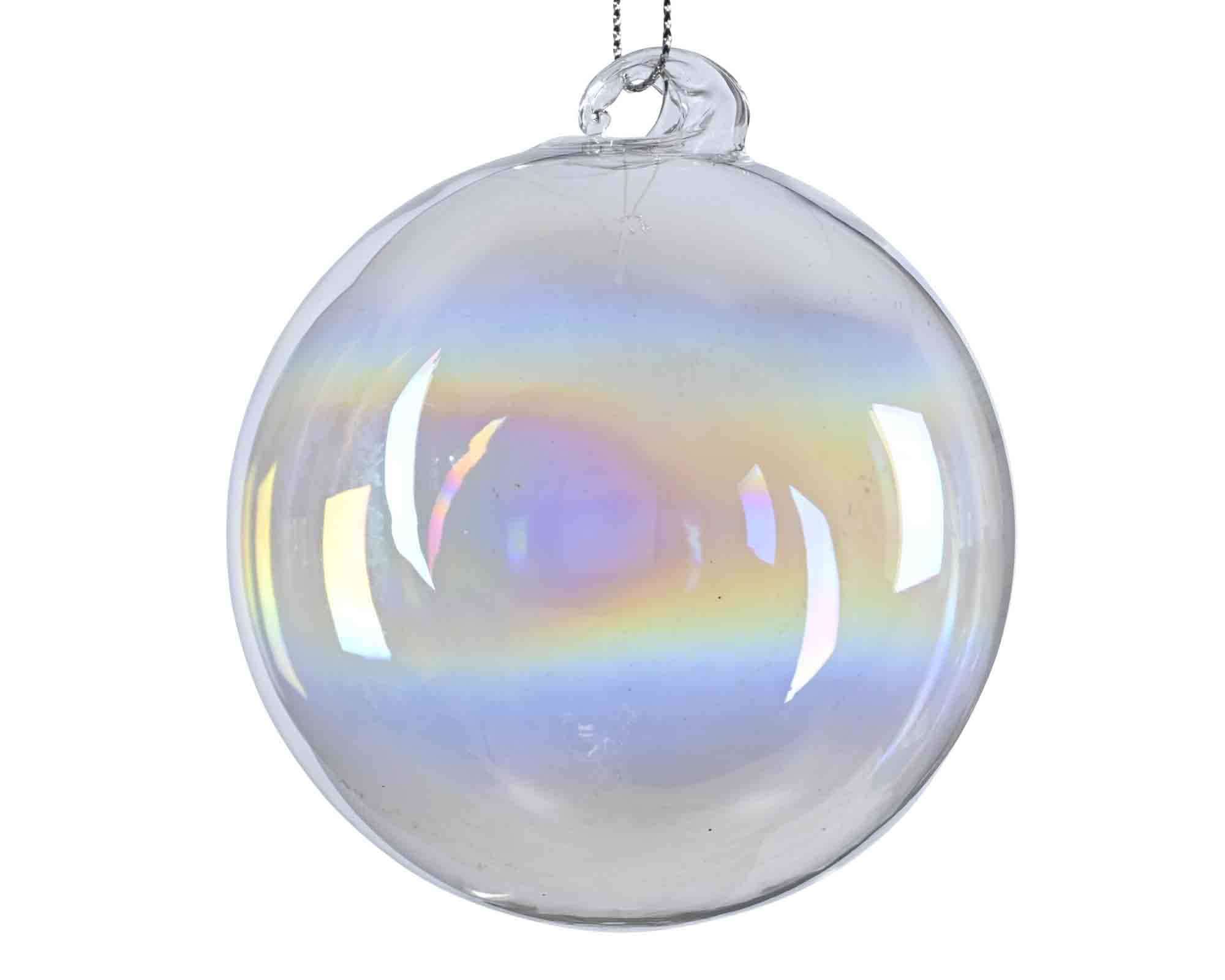 Sfera Iridescente Iris Trasparente D12cm in Vetro