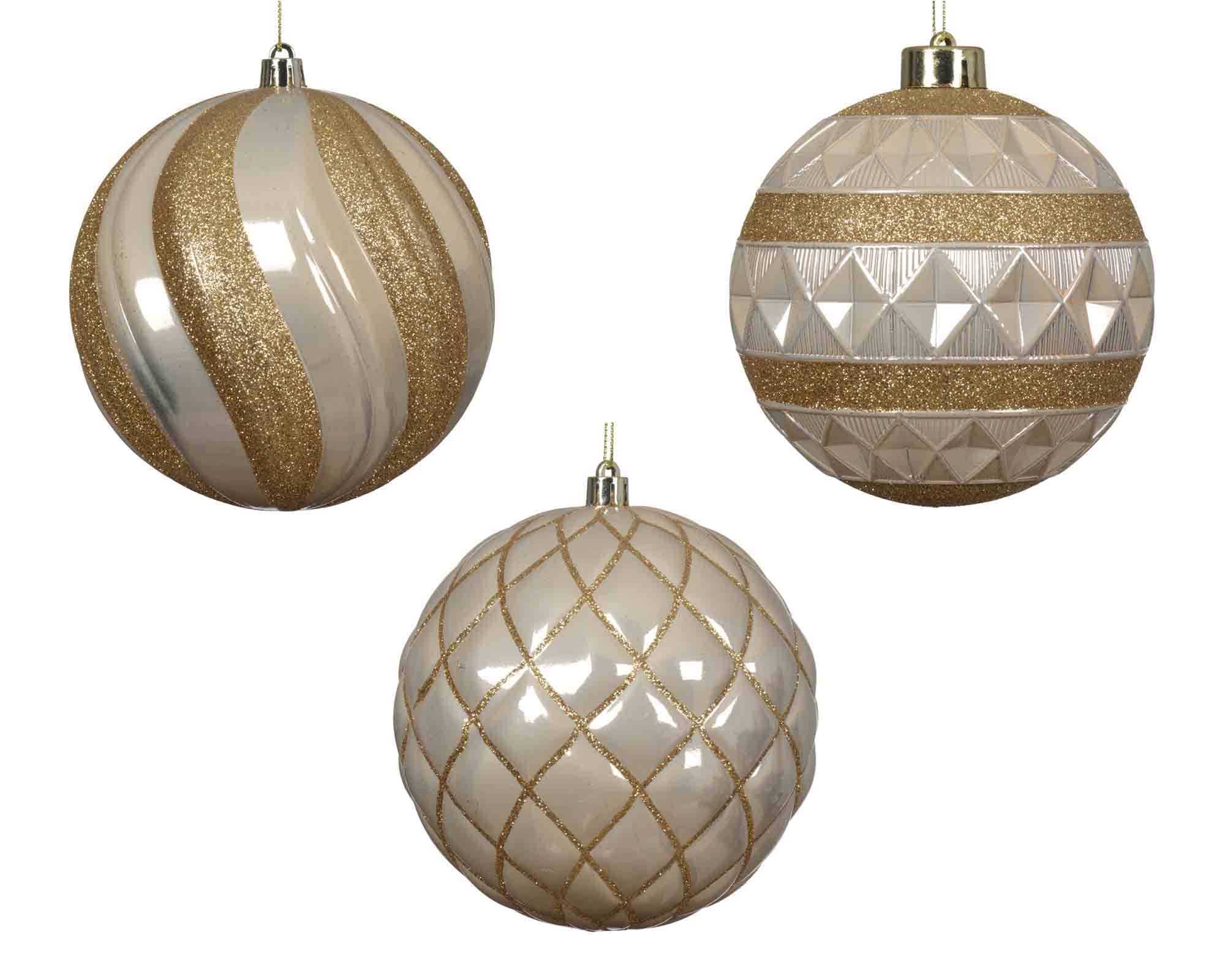Sfera Perla con Decorazioni Decorate D12cm in Plastica