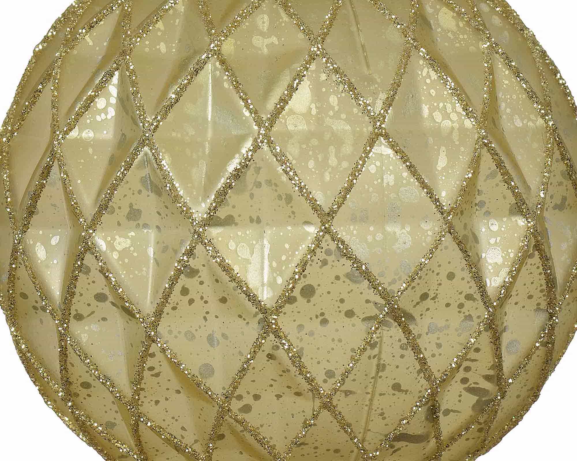 Sfera Oro Antico Natalizia D10cm in Plastica - immagine 2