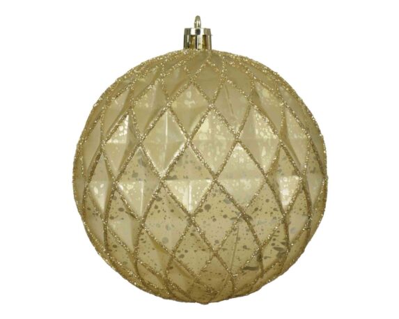 Sfera Oro Antico Natalizia D10cm in Plastica