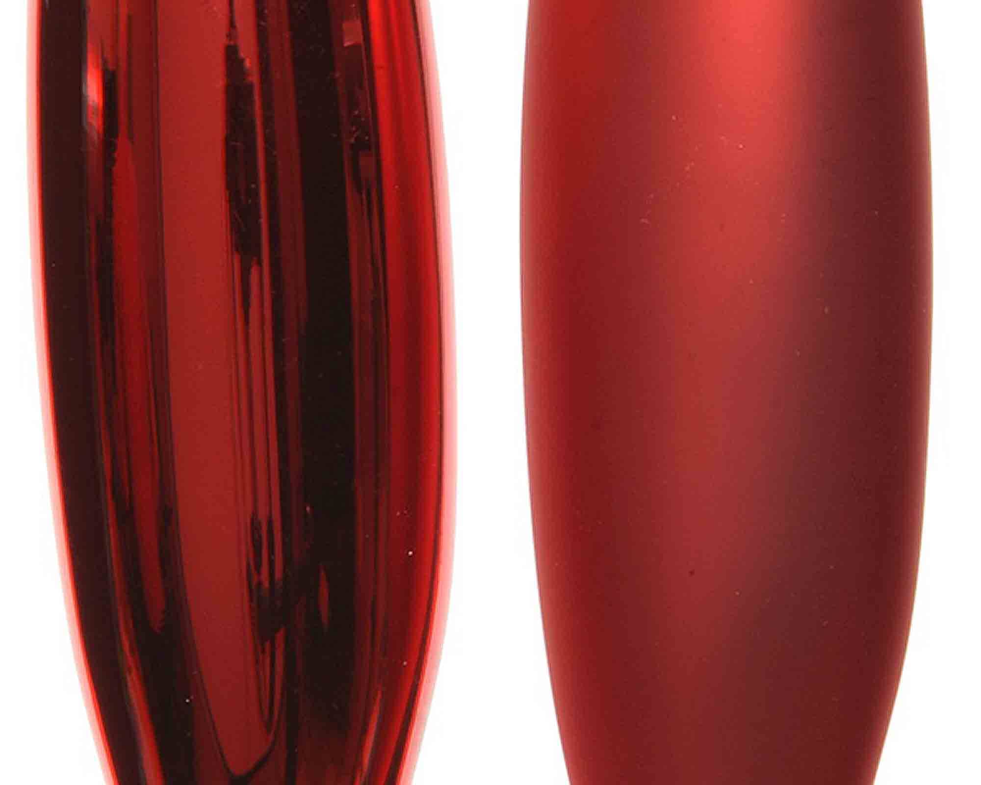 Set 6 Pz Pendenti Icicle Rosso D3x15cm in Vetro - immagine 3