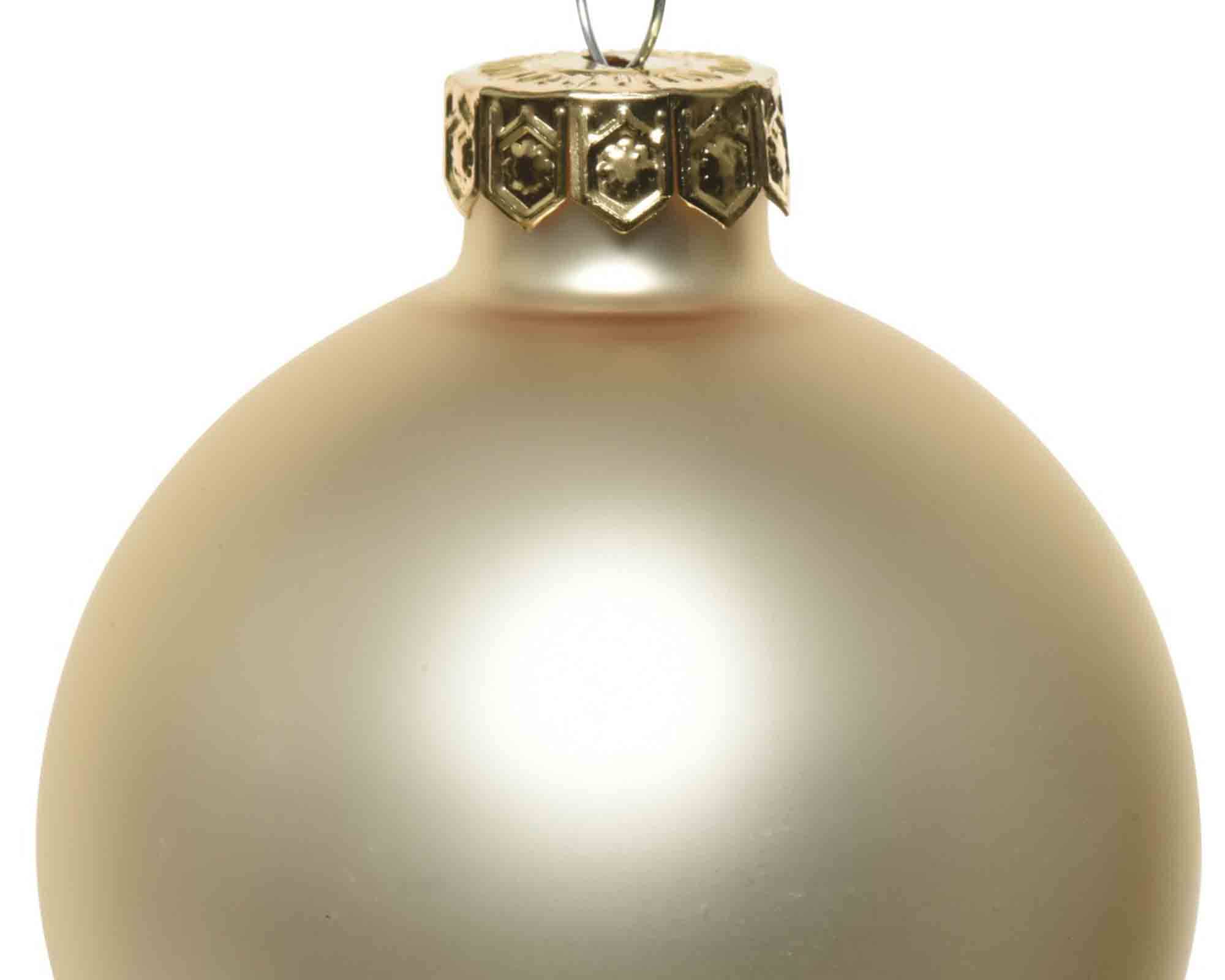 Set 6 Pz Sfere Perla Smaltato Assortito D8cm in Vetro - immagine 3