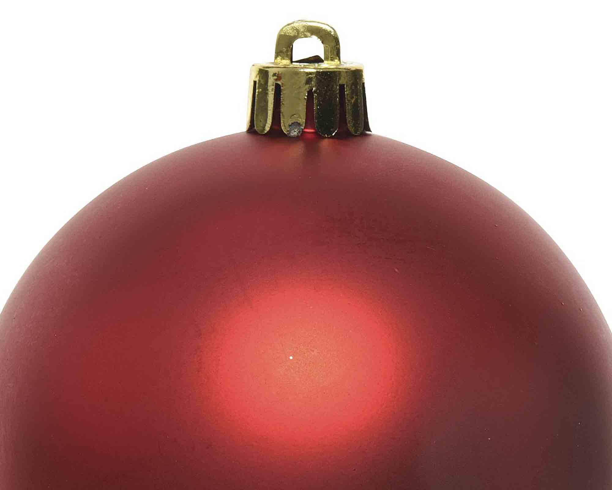 Set 4 Pz Sfere Rosso Assortito D10cm in Vetro - immagine 3