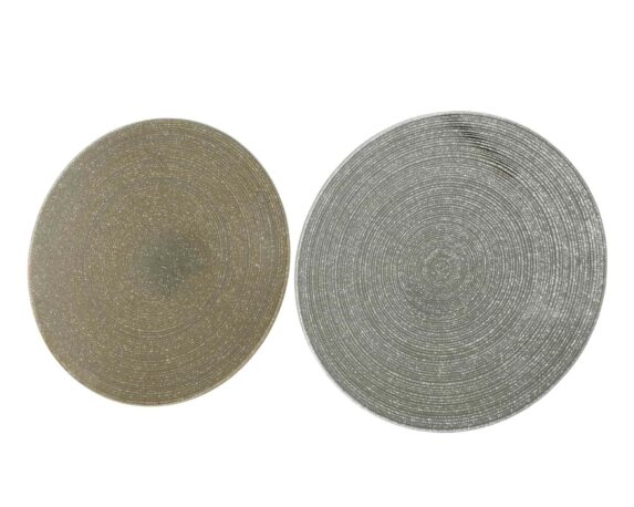 Piatto Satinato Rigato Grande Decorativo D20cm Assortito in Vetro