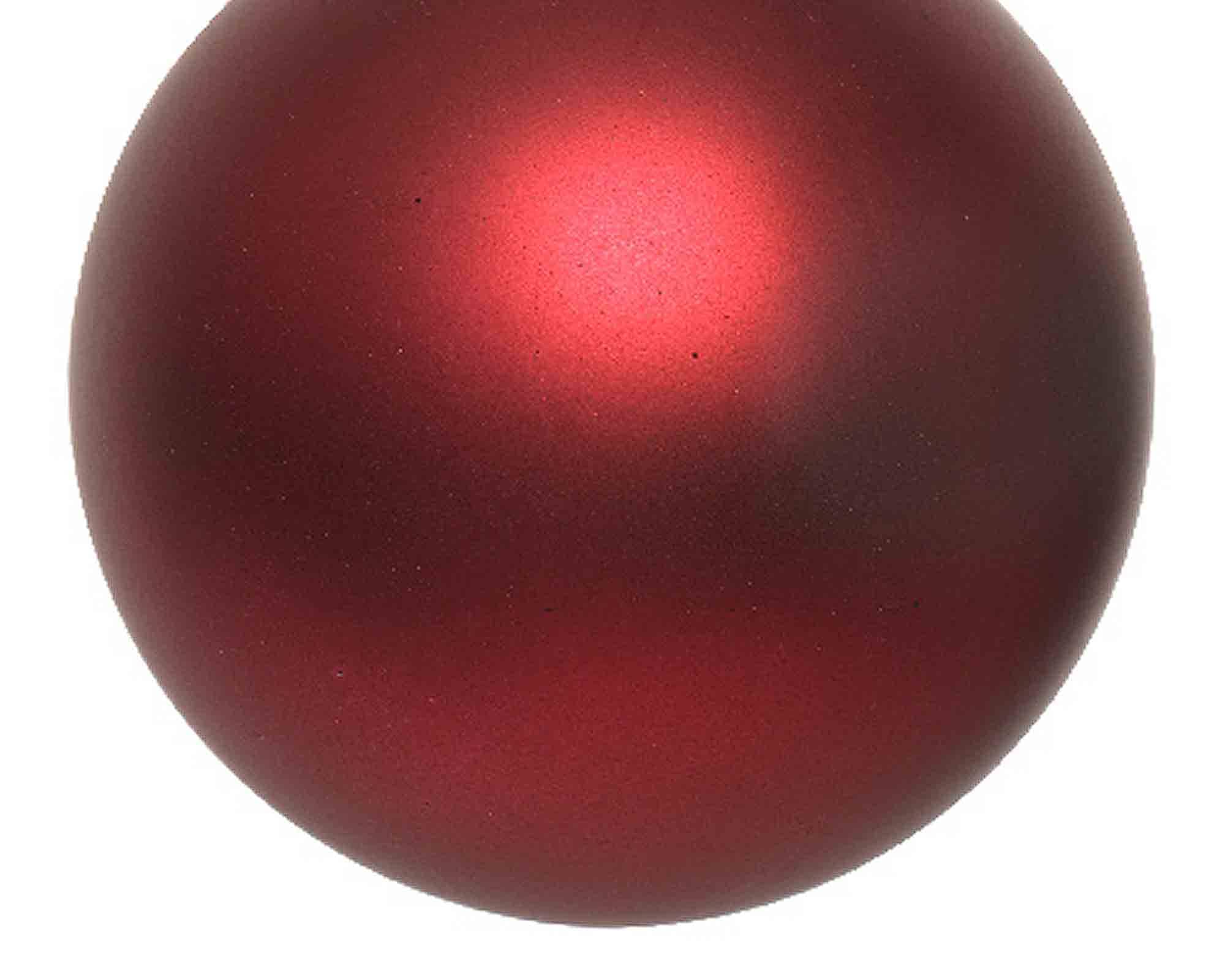 Set 10 Pz Sfere Rosso con Glitter Assortito D6cm in Vetro - immagine 3